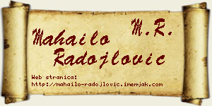 Mahailo Radojlović vizit kartica